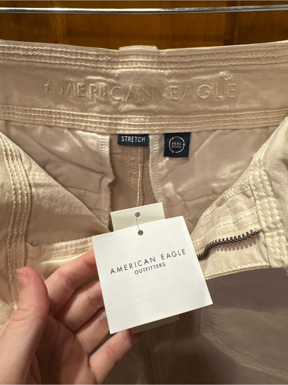 NWT American Eagle Outfitters Women’s Cream Utility Cargo Mini Skirt Size 2 - Picture 4 of 6